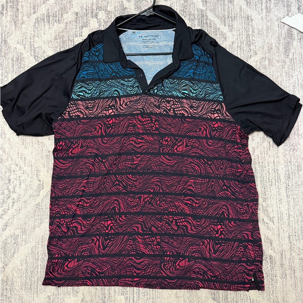 Under Armour Iso-Chill Polo Shirt Men’s XXL Multicolor Short Sleeve Golf